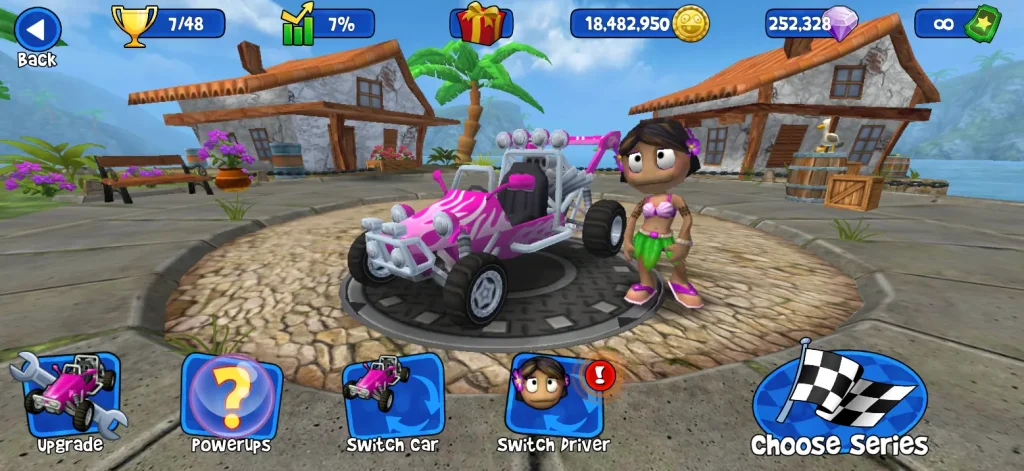 how to unlock all vehicles in beach buggy racing